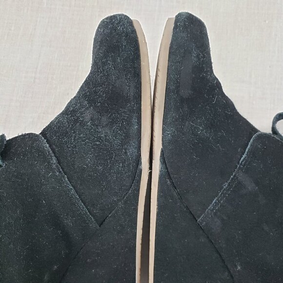 Dolce Vita Ankle Wedge Booties Black Suede Lace Up Womens Size 11 - Picture 6 of 13